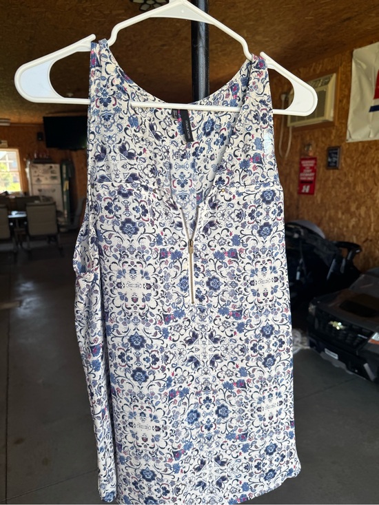 Maurices Tops - Maurices Blue and White Floral Print Tank Top